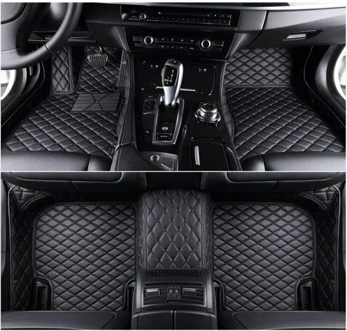Miniatura 18 de Alfombrillas de automóvil personalizadas para Audi A1, A2, A3, A4, A5, A6, A7, A8, R8, TT, Q2, Q3, Q5, Q7, Q8, e-tron (negro beige)