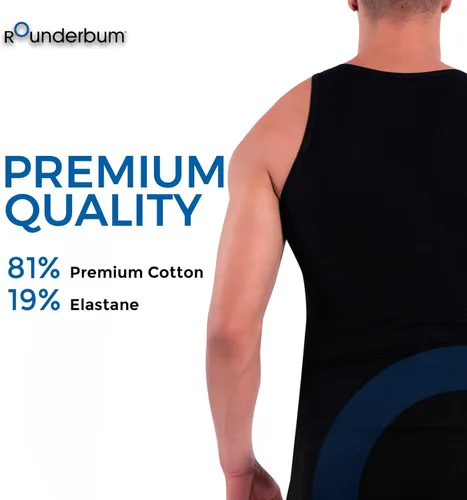 Miniatura 4 de Rounderbum Ropa interior para hombre Camiseta muscular acolchada para hombres Ropa interior Shapewear - Under Clothing Muscle Shirts para Hombre