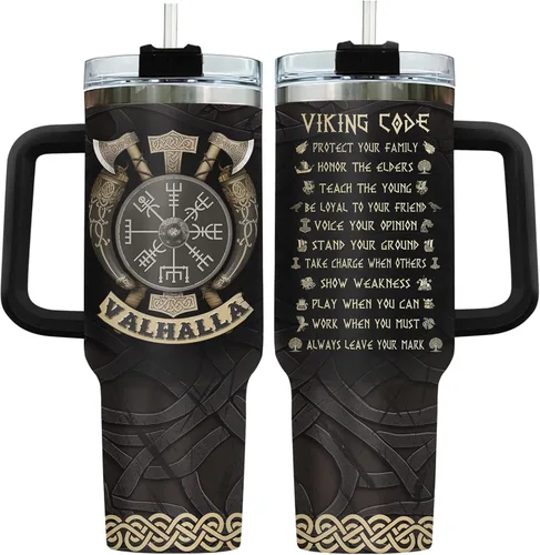 Miniatura 35 de 34HD Regalos de cumpleaños para el Día del Padre, de parte de su hija o hijo, taza de viaje aislada para 50 cumpleaños, clásico de 40 onzas con asa
