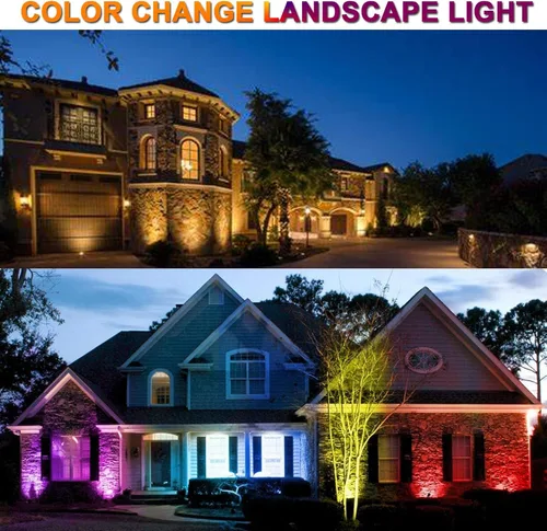 Miniatura 7 de Luces de paisaje RGB de bajo voltaje 5W DC12 Volt LED Spotlight Outdoor Pathway Lights Patio Luces Jardín Césped Paisajismo Luces 500LM IP66 Punto