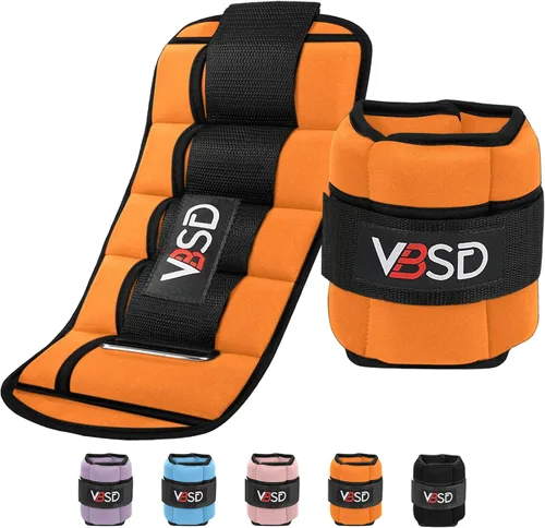 Miniatura 10 de VBSD Pesas de tobillo ajustables para hombres y mujeres, 2, 4, 6, 8, 10 libras, 1 par de correas de peso para piernas, juego de pesas de tobillo