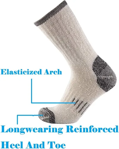 Miniatura 4 de Calcetines de lana merina para hombre, calcetines deportivos cálidos para hombre, adecuados para senderismo, senderismo, campamento..