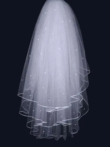 Miniatura 2 de Tsbridal - Velo de novia de 3 capas de tul corto con peine