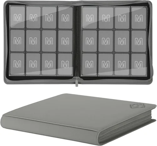 Miniatura 21 de Carpeta de Tarjetas Premium de 16 Bolsillos, Carpeta de Tarjetas de Intercambio Sostiene hasta 1000+ Tarjetas Álbum de Colección de Tarjetas 44 negro