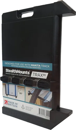 Miniatura 2 de StealthMounts Trax90 - Sierra de riel cuadrada para Makita 90° de ángulo recto de sierra guía de ángulo de parada de ángulo