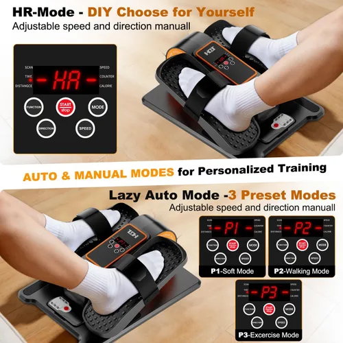 Miniatura 5 de TDH Under Desk Elliptical Machine,Electric Leg Exerciser as Seen on Tv for Seniors Adults,Portable Quiet Pedal Exerciser While Sitting with 12