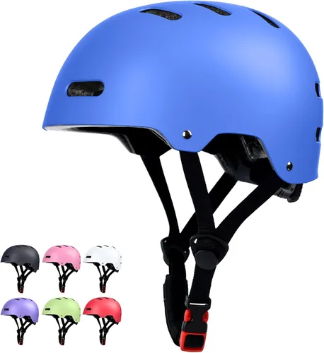 Miniatura 15 de Casco de patineta y bicicleta para adultos, mujeres, hombres, jóvenes y niños (2-3-5-8-14+ años, niños y niñas) - Casco ajustable multideporte