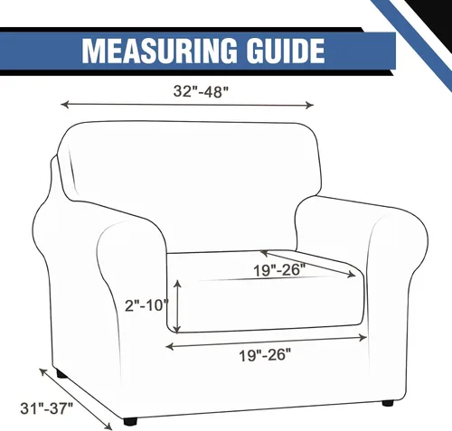 Miniatura 5 de Fundas elásticas para silla, fundas elásticas para sillón de 2 piezas, fundas de sofá lavables con diseño floral para sillón, protector de muebles
