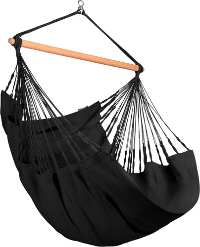Miniatura 30 de La Siesta® XL King Habana - Hamaca colgante de algodón, para interiores y exteriores, silla colgante bohemia para dormitorio, patio, máximo 355