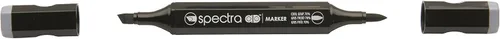 Miniatura 11 de AD Marker Chartpak Spectra, Tri-Nib y cepillo de doble punta, blanco antiguo, 1 cada uno (S092AD)