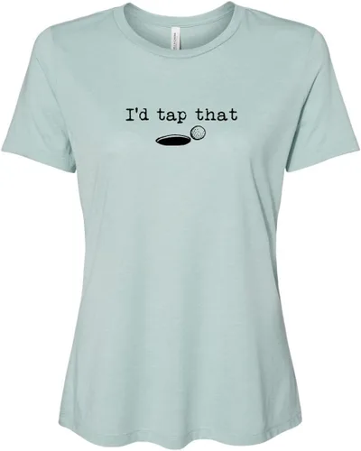 Miniatura 7 de Cute Women's Screen Printed Crew Neck Tee, Shirts With Sayings, Dusty Blue or Olive