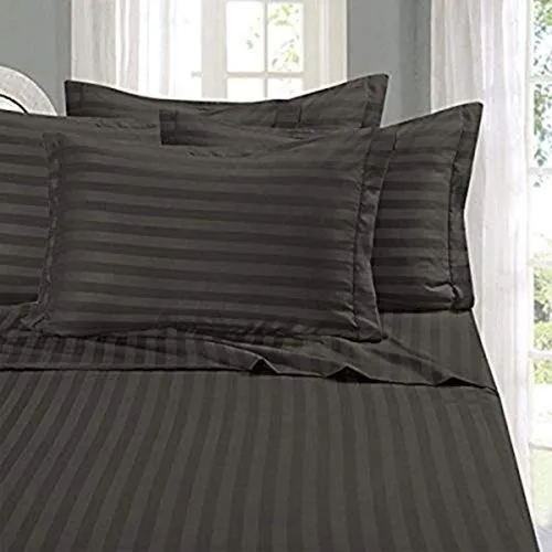 Miniatura 19 de Elegant Comfort 1500 Premier resistente a las arrugas y a la decoloración, juego de sábanas de lujo suave y sedoso de calidad de hotel a rayas
