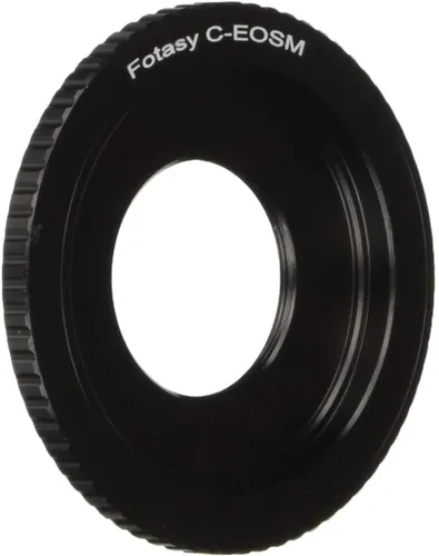Fotasy Adaptador de montura C de 0.630 in a Canon EF-M de montura C, montaje en C EFM, adaptador EOS M de montaje C, compatible con lente de montaje