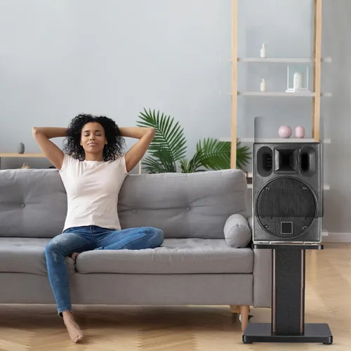 Miniatura 5 de MECCANIXITY Soportes de madera para altavoces, paquete de 2 soportes universales de 5.9 pulgadas (5.9 in) para altavoces ahuecados, audio, escucha