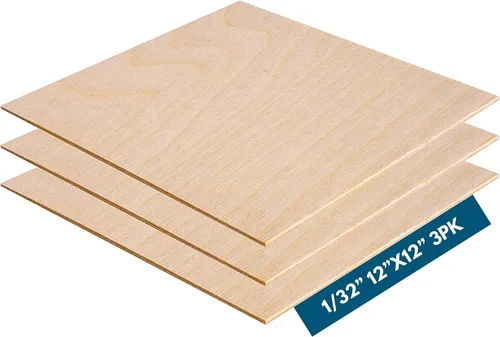 Miniatura 14 de Madera contrachapada de abedul báltico de 1/2 x 12 x 12 - Grado B/BB (paquete de 3) perfecto para artes y manualidades, proyectos escolares