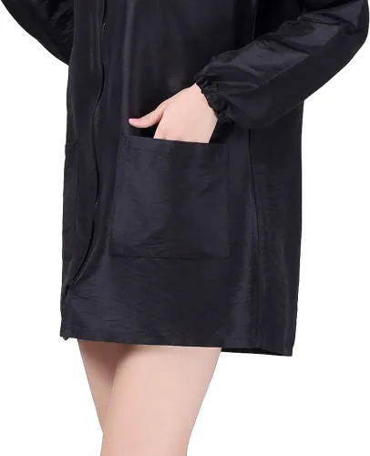 Miniatura 5 de Chaqueta profesional de estilista para peluquería, uniforme de cosmetología, con cremallera, para peluquería, ropa de trabajo, belleza, spa