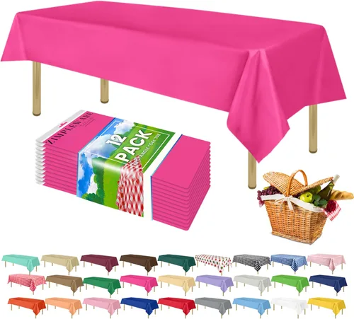 Miniatura 61 de Zimpleware - Mantel redondo de plástico para fiestas de 213 cm (84 pulgadas) de diámetro (paquete de 1, 6 y 12 unidades)