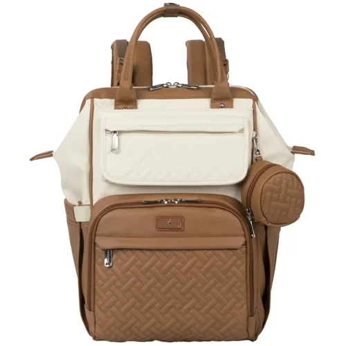 Miniatura 9 de BabbleRoo Mochila para pañales, bolsa cambiadora de pañales multifunción con cambiador, correas para cochecito y funda para chupete, mochila