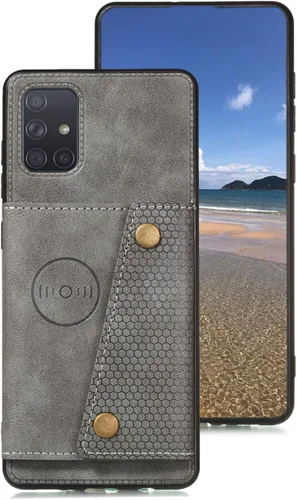 Miniatura 2 de Funda compatible con Redmi Note 12 Pro+, compatible con Xiaomi Redmi Note 12 Pro Plus 5G 22101316UCP de piel sintética, color gris