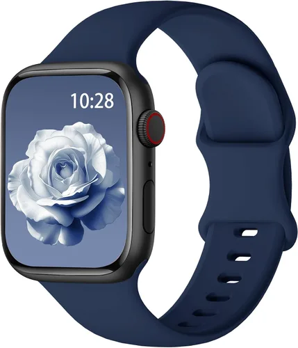 Miniatura 25 de Correa de silicona deportiva compatible con bandas de Apple Watch de 38mm 40mm 41mm 42mm 44mm 45mm 46mm 49mm para mujeres y hombres, correa