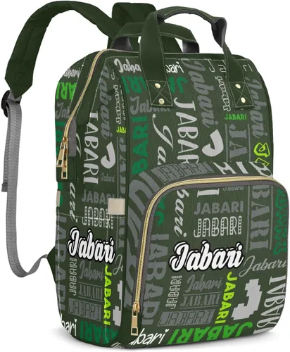 Miniatura 11 de Bolsas de bebé con nombre personalizado, mochila de nylon personalizada para bebé niño mamá, gran capacidad, impermeable, multifuncional, correas