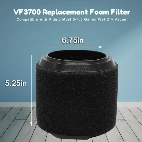 Miniatura 4 de Paquete de 2 filtros de repuesto VF3700 para Ridgid para aspiradora Shop Vac de 4 a 4.5 galones, compatible con WS0301VA WS0400DE WS14045