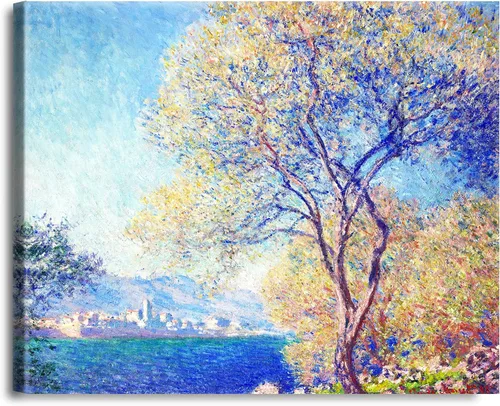 A&T ARTWORK Antibes Seen from The Salis Gardens de Claude Monet Las Obras de Arte Clásico Mundial Reproducciones, Impresiones de Arte en Lienzo