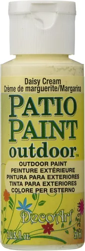 Miniatura 24 de DecoArt Patio Paint Pintura acrílica de 2 onzas color amarillo sol Sunshine Yellow