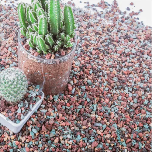 Miniatura 8 de 2.4 libras Mezcla de guijarros de roca volcánica hortícola para bonsái, piedra pómez para plantas suculentas y cactus, grava decorativa arenosa
