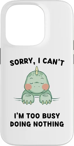 Miniatura 16 de iPhone 16 Sorry, I Can't I'm Too Busy Doing Nothing Sleeping Dinosaur Case
