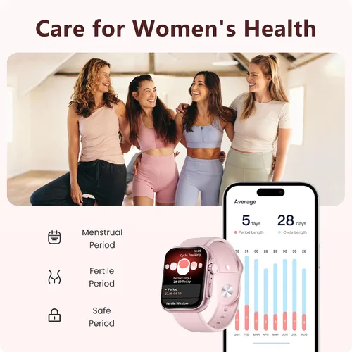 Miniatura 4 de Reloj inteligente para hombres y mujeres, llamada Bluetooth, más de 120 modos deportivos, seguimiento del sueño, contador de pasos y calorías, reloj