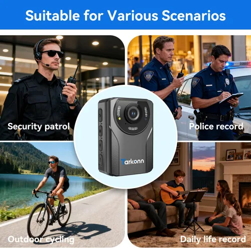 Miniatura 6 de Cámara corporal WiFi con GPS, video HD de 1080P y foto de 48 MP, batería de 4000 mAh, visión nocturna y alerta SOS, almacenamiento integrado de 64