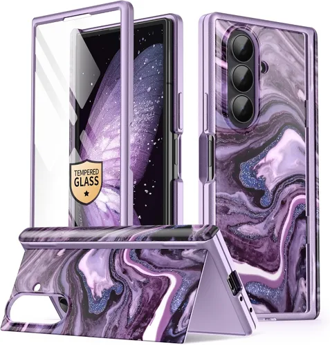 GVIEWIN Funda para Z Fold 7 con Protector de Pantalla HD Integrado [Compatible con Magsafe][Soporte Oculto] Protección Magnética de Cuerpo Completo