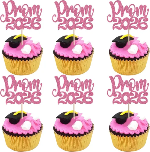 Miniatura 15 de 24 piezas de decoración de cupcakes de graduación para fiesta 2026, selecciones de cupcakes de noche de graduación 2026, decoraciones para pasteles