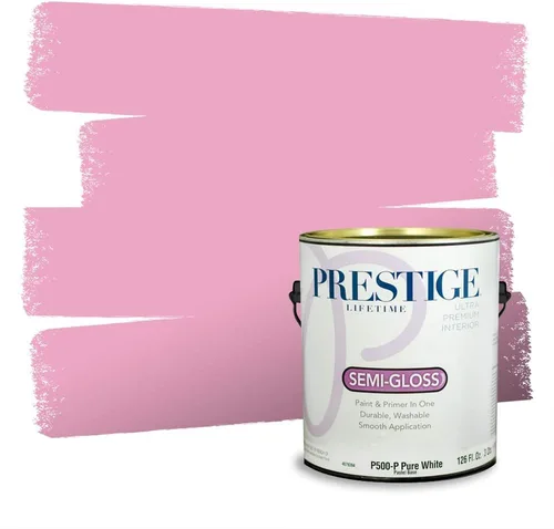 Miniatura 705 de Prestige Paints Pintura exterior e imprimación en uno, 1 galón, plano, coincidencia comparable de Valspar* Amber Rose*