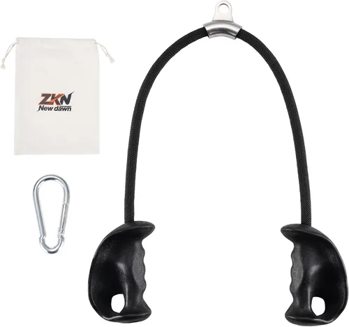 Miniatura 7 de Cuerda de tríceps con asas ergonómicas, cuerda de tríceps para sistema de poleas de máquina de cable, accesorios de gimnasio en casa Rojo