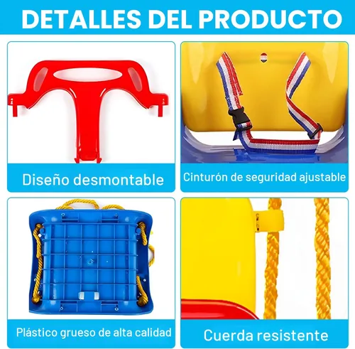 Miniatura 3 de TALECO Gear - Juego de columpios 3 en 1 para patio trasero, columpio de bebé para exteriores/interiores, juego de columpios para niños de 6 meses