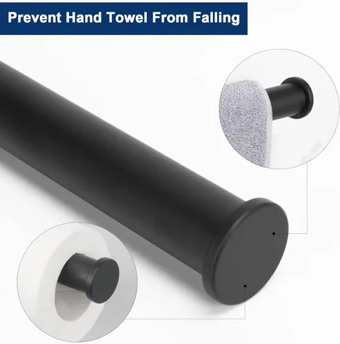 Miniatura 4 de NearMoon Soporte para papel higiénico de baño + toallero de mano, juego de 2 piezas de accesorios de baño, soporte para rollo de papel higiénico