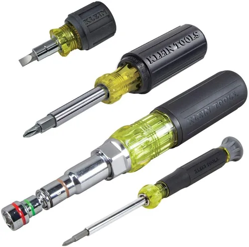 Miniatura 2 de Klein Tools 80019 Juego de herramientas, destornillador multipunta y destornillador de tuerca, 4 piezas y destornillador aislado 32288, juego