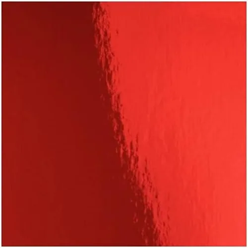 Hygloss Products, hojas de cartón espejo parta artes y oficios, 12 x 12 pulgadas, Rojo, 12" x 12"