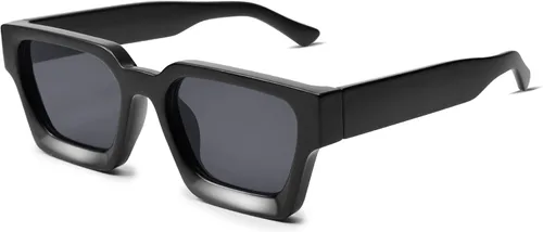 Miniatura 102 de VANLINKER Gafas de sol cuadradas gruesas para hombres y mujeres, retro, rectangulares, con protección UV400, VL9731