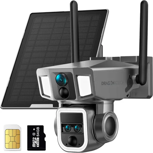 Miniatura 10 de Cámara de seguridad celular 4G LTE para exteriores, cámara solar inalámbrica de 10x zoom óptico 4K, 12000mAh, sin WiFi o modo WiFi 2, cámara