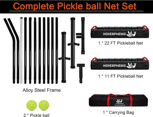 Miniatura 4 de Portable Pickleball Net - 22FT Regualtion Size Pickle Ball Net，Weather Resistant Steady Steel Frame and Carry Bag for Indoor, Outdoor, Driveway
