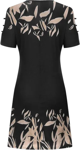 Miniatura 5 de Vestido de verano con hombros descubiertos para mujer, manga corta, recortado, minivestido camisero, floral, holgado, vestido corto casual