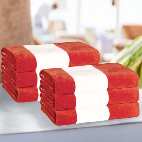 Miniatura 39 de Superior Juego de toallas de playa de algodón de gran tamaño de 4 piezas, toallas absorbentes para baño, playa, piscina, natación, adultos, niños