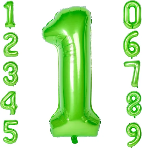 Miniatura 27 de Globo gigante de helio de 40 pulgadas, número 0 rojo, de poliéster, película de aluminio, 0-9, para niña y niño, autoinflable, dígito cero