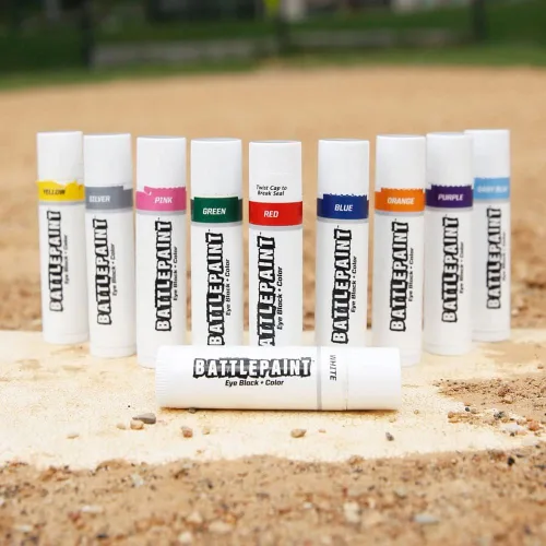 Miniatura 5 de EyeBlack BattlePaint - Grasa negra para debajo de los ojos de colores brillantes para atletas profesionales y súper fanáticos, béisbol, softbol