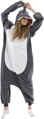 Miniatura 2 de Pijama mameluco de tiburón para mujer, disfraz de tiburón
