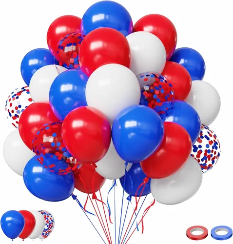 Miniatura 10 de Globos rojos y negros, 57 globos rojos de 12 pulgadas, globos negros para bodas, Año Nuevo, graduación, decoración de fiesta de cumpleaños