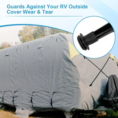 Miniatura 2 de Tapas de boquilla para canalón de autocaravana, protegen la cubierta de RV de daños por boquilla de canalón, accesorios esenciales para exteriores